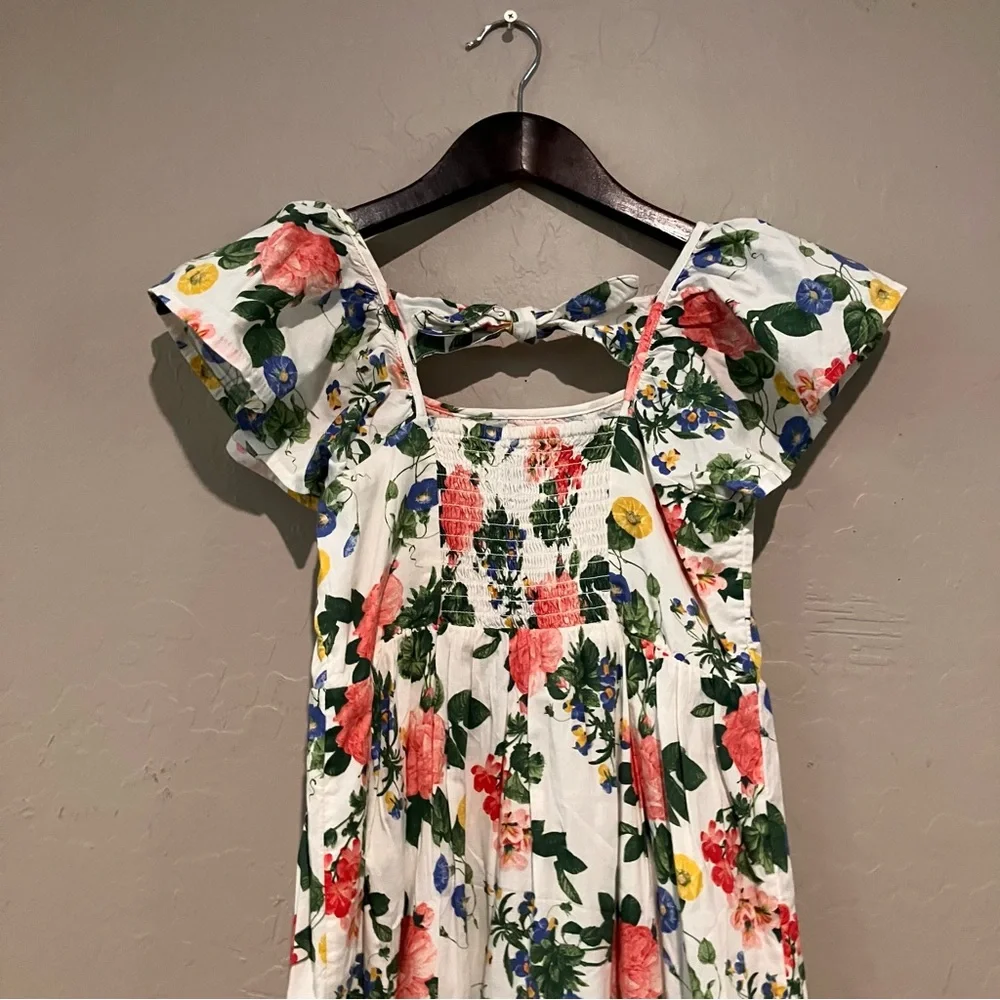 Old Navy Floral Cap Sleeve Fit Flare All Day Sundress Dress Girls Juniors Large